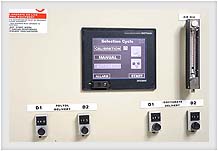 Touch screen for the control and display of the machine functions